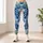 Blue Tropical Jungle Leaves And Orchids For Yoga, Running And Summer Fitness Women Leggings - 6