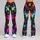 Neon Multicolor Paint Splatter For Gym Workouts And Urban Activewear Leggings - 9