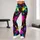 Neon Multicolor Paint Splatter For Gym Workouts And Urban Activewear Leggings - 11
