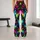 Neon Multicolor Paint Splatter For Gym Workouts And Urban Activewear Leggings - 10