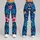 Navy Tropical Monstera And Hibiscus Blooms For Yoga, Pilates And Outdoor Training Leggings - 9