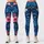 Navy Tropical Monstera And Hibiscus Blooms For Yoga, Pilates And Outdoor Training Leggings - 3