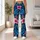 Navy Tropical Monstera And Hibiscus Blooms For Yoga, Pilates And Outdoor Training Leggings - 12