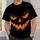 Orange-Eyed Jack-o'-Lantern Face for Halloween Parties and Costume Season for Men All-over Print Unisex T-shirt - 5