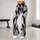 Black And White Geometric Shard Motifs For Yoga, Running, Pilates And Active Living Leggings - 11