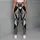 Black And White Geometric Shard Motifs For Yoga, Running, Pilates And Active Living Leggings - 6