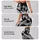 Black And White Geometric Shard Motifs For Yoga, Running, Pilates And Active Living Leggings - 8