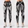 Black And White Geometric Shard Motifs For Yoga, Running, Pilates And Active Living Leggings - 3