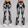 Black And White Geometric Shard Motifs For Yoga, Running, Pilates And Active Living Leggings - 9