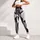 Black And White Geometric Shard Motifs For Yoga, Running, Pilates And Active Living Leggings - 4