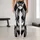 Black And White Geometric Shard Motifs For Yoga, Running, Pilates And Active Living Leggings - 10