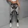 Black And White Geometric Shard Motifs For Yoga, Running, Pilates And Active Living Leggings - 4