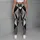 Black And White Geometric Shard Motifs For Yoga, Running, Pilates And Active Living Leggings - 5