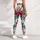 Blue Monstera And Crimson Hibiscus Tropical Garden For Yoga And Outdoor Training Leggings - 5