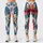 Blue Monstera And Crimson Hibiscus Tropical Garden For Yoga And Outdoor Training Leggings - 1