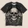 Gothic Skull with Crows, Roses and Mushrooms for Moody Autumn Nights and Alt Style All-over Print Unisex T-shirt - 5