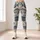 Vintage Navy Fish Folk Art for Coastal Weekends and Relaxed Everyday Adventures Afloat Leggings - 4