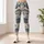 Vintage Navy Fish Folk Art for Coastal Weekends and Relaxed Everyday Adventures Afloat Leggings - 6