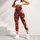 Vintage Santa Faces And Evergreen Sprigs For Cozy Christmas Holiday Celebrations Leggings - 5