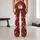 Vintage Santa Faces And Evergreen Sprigs For Cozy Christmas Holiday Celebrations Leggings - 10