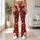 Vintage Santa Faces And Evergreen Sprigs For Cozy Christmas Holiday Celebrations Leggings - 11