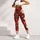 Vintage Santa Faces And Evergreen Sprigs For Cozy Christmas Holiday Celebrations Leggings - 5