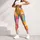 Colorful Pastel Geometric Stripes for Bright Commutes, Vacations, and Weekend Outings Leggings - 5