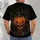 Scary Pumpkin and Three Black Cats for Halloween Celebrations and Autumn Parties All-over Print Unisex T-shirt - 4