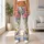 Watercolor Garden Flowers and Ladybugs for Camping and Countryside Outings Leggings - 10