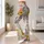 Watercolor Garden Flowers and Ladybugs for Camping and Countryside Outings Leggings - 11