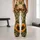 Vintage Monarch Butterflies And Golden Sunflowers For Autumn Garden Lovers And Nature Fans Leggings - 10