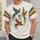 Three Crowned Birds and Leaf Motif for Laid-Back Music Fans and Nature Lovers All-over Print Unisex T-shirt - 5