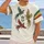 Three Crowned Birds and Leaf Motif for Laid-Back Music Fans and Nature Lovers All-over Print Unisex T-shirt - 2