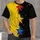 Split Yellow And Black Sparkling Stars For Bold Outings And Concert Nights All-over Print Unisex T-shirt - 4
