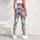Pastel Stained Glass Mosaic for Colorful Everyday Lounge and Weekend Style Leggings - 4