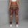 Burgundy Bohemian Folk Florals and Geometric Motifs for Festivals and Relaxed Weekends Leggings - 6