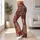 Burgundy Bohemian Folk Florals and Geometric Motifs for Festivals and Relaxed Weekends Leggings - 11