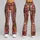 Burgundy Bohemian Folk Florals and Geometric Motifs for Festivals and Relaxed Weekends Leggings - 9
