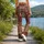 Burgundy Bohemian Folk Florals and Geometric Motifs for Festivals and Relaxed Weekends Leggings - 12