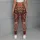 Burgundy Bohemian Folk Florals and Geometric Motifs for Festivals and Relaxed Weekends Leggings - 5