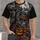 Gothic Pumpkin Cross and Moonlit Graveyard for Halloween Nightwear All-over Print Unisex T-shirt - 4