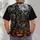 Gothic Pumpkin Cross and Moonlit Graveyard for Halloween Nightwear All-over Print Unisex T-shirt - 6