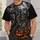 Gothic Pumpkin Cross and Moonlit Graveyard for Halloween Nightwear All-over Print Unisex T-shirt - 5