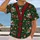Christmas Holiday Green Vest with Santa and Candy Trains for Festive Parties and Gifting All-over Print Unisex T-shirt - 2