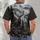 Majestic Deer in Misty Forest for Camping and Hiking Adventures in the Wild Nature All-over Print Unisex T-shirt - 6