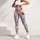 Cute Bumble Bees on Lavender Fields for Cheerful Spring Outings and Garden Days Ahead Leggings - 5