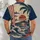 Vintage Tropical Ocean Sunset With Palms for Relaxed Beachside Summer Getaways and Travel All-over Print Unisex T-shirt - 6