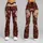 Burgundy Vintage Botanical Florals for Relaxed Vacation Style and Everyday Living Leggings - 9