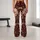 Burgundy Vintage Botanical Florals for Relaxed Vacation Style and Everyday Living Leggings - 10