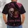 Gothic Skull Pumpkin Raven and Roses for Halloween Night and October Season All-over Print Unisex T-shirt - 4